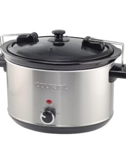 Courant 6-Quart Slow Cooker with Locking Lid, Warm Settings, Stainproof Stoneware Pots and Glass Lids – Stainless Steel 5 514vJq08FXL