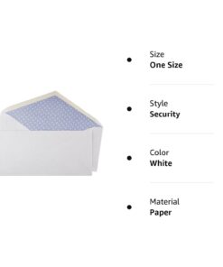 Amazon Basics #10 Security Tinted Business Envelopes, Moisture Sealed, 4-1/8 x 9-1/2 Inch, Pack of 500, One Size, White 33 514xj51e3OL