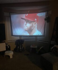 Updated Mini Projector with Bluetooth and Projector Screen, 9500Lumens Full HD 1080P Portable Video Projector, Home Theater Movie Projector Compatible with HDMI,USB,AV,Laptop,Smartphone 46 5154W7wy4VL