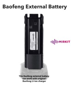 MIRKIT 3800 mAh UV82 Battery BL-8 7.4V Li-ion Compatible with Baofeng UV-82 MK3/5 UV 82HP UV 82 UV 82C Gmrs V1 MURS V1 Baofeng Accessories Baofeng Extended Battery Radio 1* BL-8 3800 BLACK 12 5157Vux1srL
