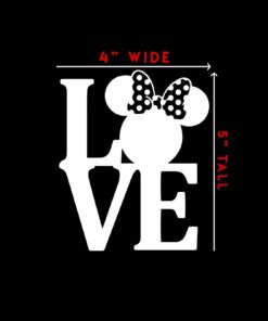 Mouse Bow Love Sticker Decal Notebook Car Laptop 4" x 5" (White) 11 5158kR7UNNL