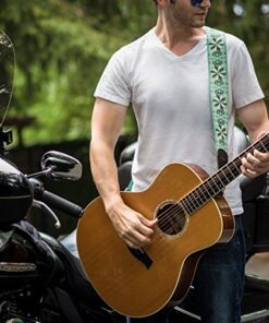 TimbreGear extreme comfort acoustic guitar strap electric guitar strap free - two guitar strap locks guitar strap button!(Green) Green 6 515DSoSStlL