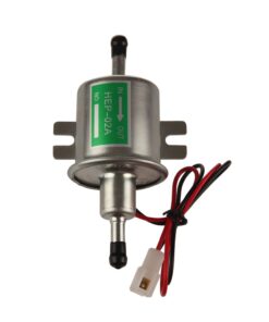 HEP-02A High Pressure (4-7 PSI) Universal 12V Heavy Duty Gas Diesel Inline Electric Fuel Pump Metal Solid Petro Gasoline or Diesel Engine Suitable Car Truck,Boat, Motorcycle, Carburetor, Lawn Mower HEP-02A High Pressure (4-7 PSI) 8 515H2qaxYNL