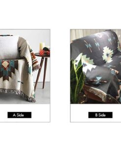 PHNAM Throw Blanket with Fringe for Couch Bed Soft Decorative Cozy Woven Knit Warm Bed Throws Reversible for Chair, Sofa, Living Room, Bedroom (51x63 inches)(B) 18 515HFD4Z5vL