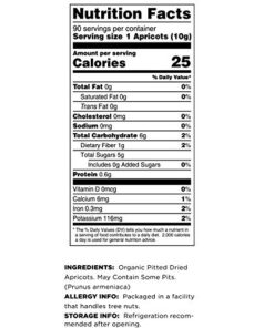 Terrasoul Superfoods Organic Apricots, 2 Lbs, Unsulphured, No-Added Sugar, Sweet and Tangy Delights for Snacking, Baking, and Vibrant Trail Mixes 32 Ounce (Pack of 1) 10 515VVec9InL