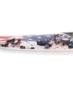Etrading American Flag Wolf Fantasy Dagger Bowie Knife w/Sheath 6 515WF1FM18L