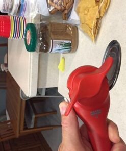 Kuhn Rikon Auto Safety Master Opener for Cans, Bottles and Jars, 9 x 2.75 inches, Red 41 515WebTD9KL