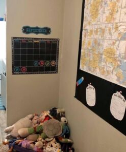 Teacher Created Resources TCR5615 Chalkboard Brights Calendar Bulletin Board Set, Paper, Multi 29 515WmI3QZ3L