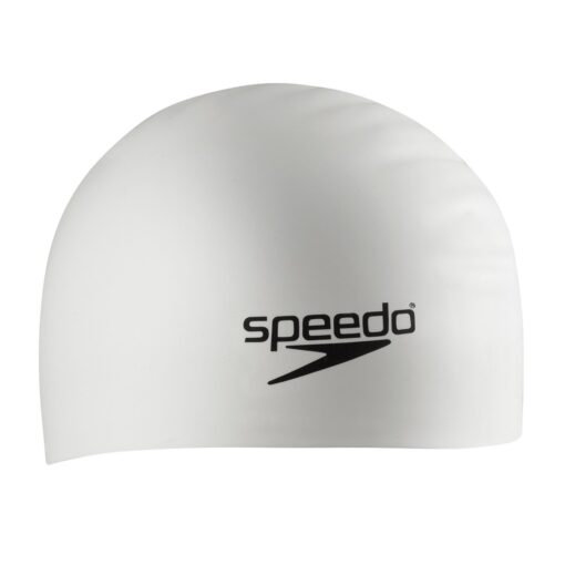 Speedo Silicone Long Hair Swim Cap White