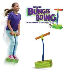 Alternative view of Geospace Jumparoo Deluxe Bungee Boing Foam Bouncing Toy - The Squeakiest, Easiest Pogo Stick Ever! for Kids 3 Years & Up, Pogo Stick Green