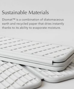 Dorai Home Dish Pad – Collapsible Kitchen Dish Drying Mat – Wrapped in Silicone Webbing to Protect Dishes – Dries Instantly – Modern and Stylish – Minimal Design to Match Any Countertop – Sandstone 18 515f1anTs L