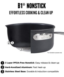 Alternative view of All-Clad B1 Hard Anodized Nonstick Cookware Set 13 Piece Induction Oven Broiler Safe 500F Pots and Pans Black