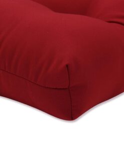 Pillow Perfect Outdoor/Indoor Pompeii Tufted Seat Cushions (Round Back), 19" x 19", Red, 2 Pack Round Corner - 19" x 19" Pillow 25 515hUcZiyQL