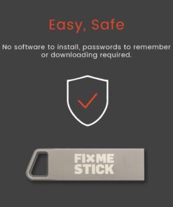FixMeStick Computer Virus Removal Stick for Apple Macs - Unlimited Use on Up to 3 Apple Laptops or Desktops for 1 Year - Works with Your Antivirus 9 515hi 96mL