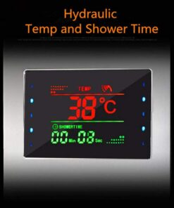 ELLO&ALLO LED Shower Panel Tower System, Hydroelectricity Display Rain Massage with Jets, Brushed Black Brushed Black A 22 515i7NOzXRL 1