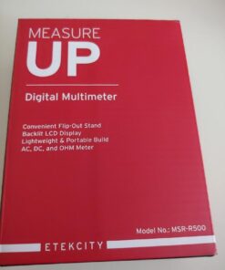 Etekcity Digital Multimeter, AC DC Voltmeter Amp Volt Ohm Current Meter, Electrical Voltage Outlet Circuit Tester With Continuity Resistance Diode Test ,Two Build-In Ceramic Fuses, Red, MSR-R500 49 515kOhIfgQL