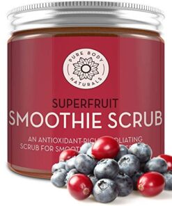 Superfruit Smoothie Scrub, 8.8 fl oz by Pure Body Naturals | Antioxidant-Rich Exfoliating Scrub for Smooth, Rejuvenated Skin 8.8 Fl Oz (Pack of 1) 7 515pjgCFJIL