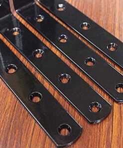MHMYDZ 4 Pcs Black Steel Heavy Duty"L" Corner Brace Joint Angle Bracket Shelf Bracket Wall Hanging with Screws 125mmX75mm/5 InchX3 Inch Decorative Corner Brackets Joint Angle Bracket 4 Pack(Balck) 26 515vCx6lvOL