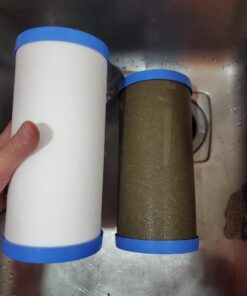 PUREPLUS 5 Micron 10" x 4.5" Whole House Sediment and Carbon Water Filter Replacement Cartridge for GE FXHTC, GXWH40L, GXWH35F, GNWH38S, Culligan RFC-BBSA, WRC25HD, PP10BB-CC, Pentek RFC-BB, 2Pack 2 Count (Pack of 1) 31 5160kOwKFL