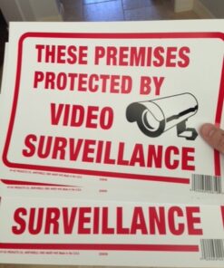 Hy-Ko Products 20619 Surveillance Plastic Sign 8.5" x 12" Red/White 15 5161P8P8VgL