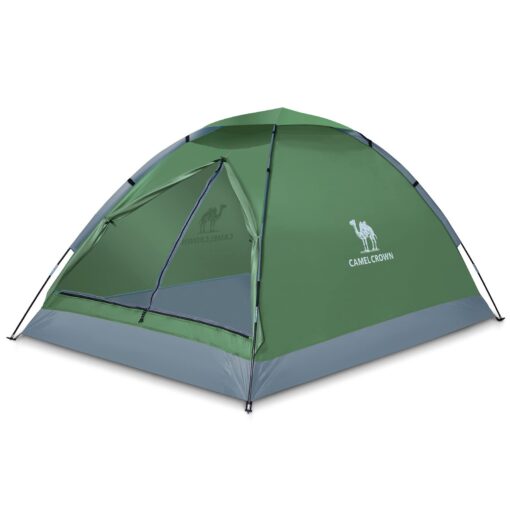 CAMEL CROWN 2/3/4/5 Person Camping Dome Tent, Waterproof,Spacious, Lightweight Portable Backpacking Tent for Outdoor Camping/Hiking 2 person Green-1