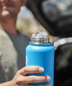Hydro Flask Water Bottle - Stainless Steel & Vacuum Insulated - Wide Mouth with Leak Proof Flex Cap - 64 oz, Cobalt 1 Count 20 5166hs2PQjL 1