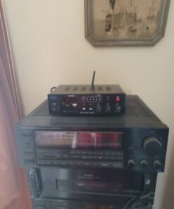 PYLE Wireless Bluetooth Karaoke Amplifier Home Car Bus Tours 300 Watts 2 Channel Digital Home Audio PA Receiver System 2 Microphone Input Control, FM Radio, USB,12 Volt Power Option Pyle PFA600BU 32 51680BpT67L