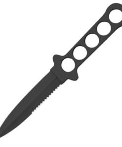Qiorange Black Dive Knife ll, All Stainless with Line Cutter, Razor Edge and Leg Strap Sheath,Black Tactical Treasure II Dive Knife 7 5169BpiVbSL