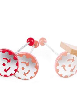 Hape Robot Factory Domino | Double -Sided Wooden Ball Domino Set, Educational Game for Kids 11 516GCIqdtgL