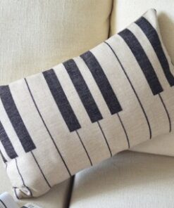 Decorbox Piano Keyboard Simple Music Throw Pillow Case Decor Cushion Covers Oblong 20*12 Inch Beige Cotton Blend Linen 12" x 20" 12 516GzA2pL