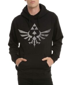 Animation Shops Legend of Zelda Triforce Symbol Hoodie Medium Black