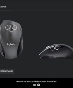 Logitech M705 Marathon Wireless Mouse, 2.4 GHz USB Unifying Receiver, 1000 DPI, 5-Programmable Buttons, 3-Year Battery, Compatible with PC, Mac, Laptop, Chromebook - Black 46 516K8pe36BL