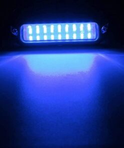 Kqiang Waterproof Marine Boat Light Stainless Steel 27 LEDs Blue Underwater Pontoon Marine Boat Transom Lights Pack of 2(Blue) 23 516Rp9tArBS