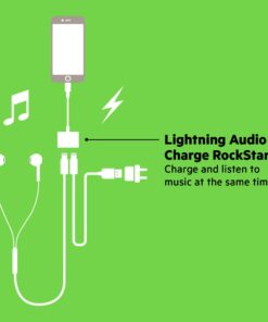Belkin Rockstar Audio + Charge - Lightning Cable & iPhone Charger Adapter - Audio Phone Charger - Compatible W/ iPhone 14, iPhone 13, iPhone 12 & All Models W/ Lightning Port Lightning Audio + Lightning Charge Lightning Connector 23 516Z81V4DtL