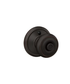 Schlage F40 GEO 716 Georgian Door Knob, Bed & Bath Privacy Lock, Aged Bronze 19 516ZGVrOwCL 1