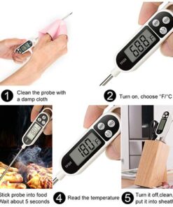 Digital Instant Read Meat Thermometer Kitchen Cooking Food Candy Thermometer for Oil Deep Fry BBQ Grill Smoker Thermometer by AikTryee 18 516b3mrcD1L