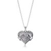 Inspired Silver - Silver Pave Heart Charm 18 Inch Necklace with Cubic Zirconia Jewelry Class Of 2016 15 516cdlwNUtL