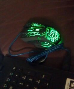 HAVIT HV-MS672 3200DPI Wired Mouse, 4 Adjustable DPI Levels, 800/1200/2400/3200DPI, 7 Circular & Breathing LED Light, 6 Buttons (Black) 52 516pX3FBrJL