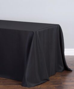 LinenTablecloth 90 x 132-Inch Rectangular Polyester Tablecloth with rounded corners Black 90" x 132" 25 516qWHtvhBL