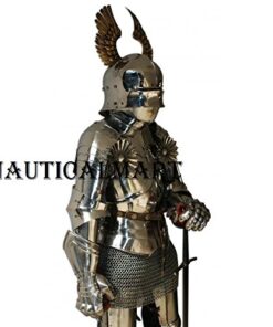 Nauticalmart Medieval Knight Wearable Full Suit of Armor with Chainmail 13 516td47SULL 1