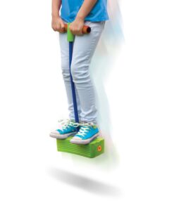 Geospace Jumparoo Deluxe Bungee Boing Foam Bouncing Toy - The Squeakiest, Easiest Pogo Stick Ever! for Kids 3 Years & Up, Pogo Stick Green 23 516vQj1MtwL