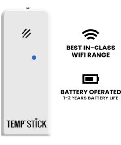 Alternative view of Temp Stick Remote WiFi Temperature & Humidity Sensor. No Subscription. 24/7 Monitor, Unlimited Text, App & Email Alerts. Free Apps, Made in America. Use with Alexa, IFTTT. Monitor Anywhere, Anytime. Black