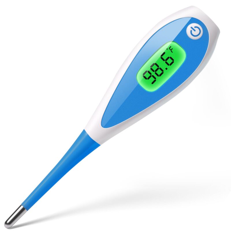Boncare Thermometer for Adults, Digital and Oral Thermometer for Fever with 10 Seconds Blue