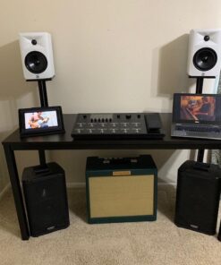 Need 55 Inch Large Computer Desk - Modern Simple Style Home Office Gaming Desk, Basic Writing Table for Study Student, Black Metal Frame, Black 55 inches 28 5170K42c6VL