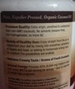 Nature's Way Organic Extra Virgin Coconut Oil, Pure Source of MCTs, Cold-Pressed, 32 Oz. 2 Pound (Pack of 1) 30 5175Gc4YktL