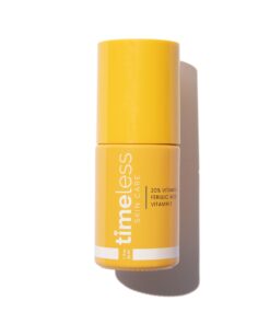 Timeless Skin Care 20% Vitamin C + E Ferulic Acid Serum - 1 oz - Lightweight, Non-Greasy Formula - Use Daily to Brighten, Restore & Correct Skin - Recommended for All Skin Types 1 Fl Oz (Pack of 1)