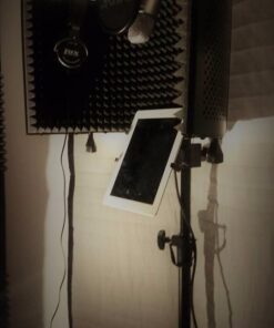 IK Multimedia iKlip Xpand Tablet Holder for mic Stands, fits iPad and Android Tablets Between 7" to 12.9" with an Adjustable 360° Swivel and Soft-Touch fit 30 517AazNQvaL