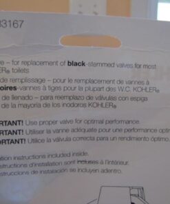 Kohler Genuine Part Gp1083167 Silent Fill Valve Kit For All Kohler Class Five Toilets,12.5" x 3.5" x 3" 12.5" x 3.5" x 3" 29 517AdDllgPL