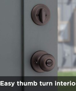 Kwikset 690 Cove Entry Knob and Single Cylinder Deadbolt Combo Pack in Venetian Bronze Without SmartKey 19 517I1j7x8OL