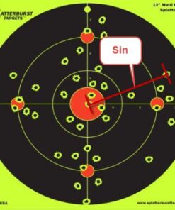 Splatterburst Targets - 12 inch Multi-Bullseye Splatter Target - Easily See Your Shots Burst Bright Fluorescent Yellow Upon Impact - Made in USA 50 Pack 18 517IirWb5XL